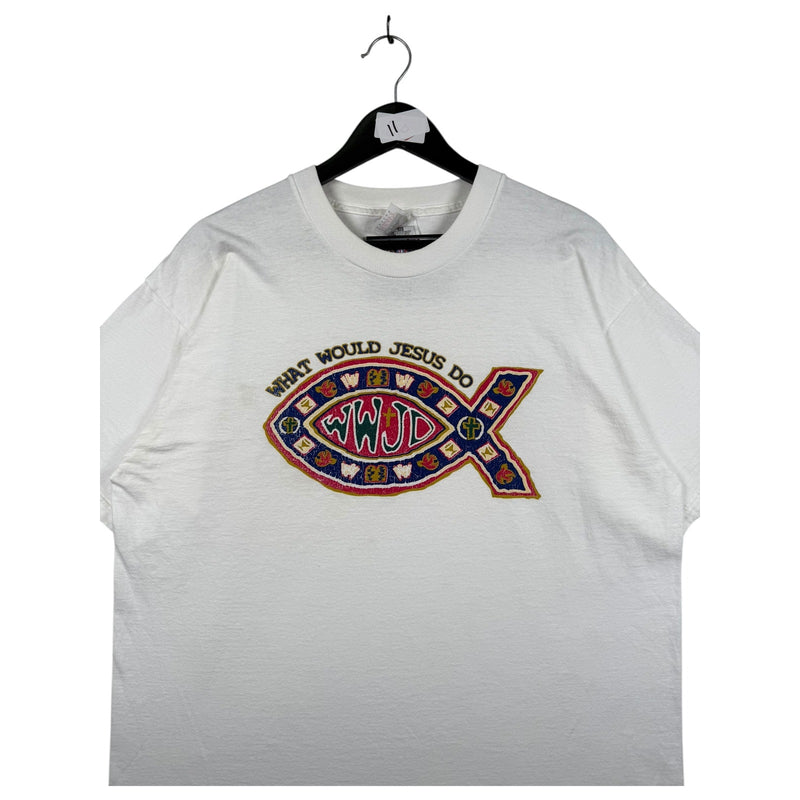 Vintage WWJD What Would Jesus Do Christian T-Shirt