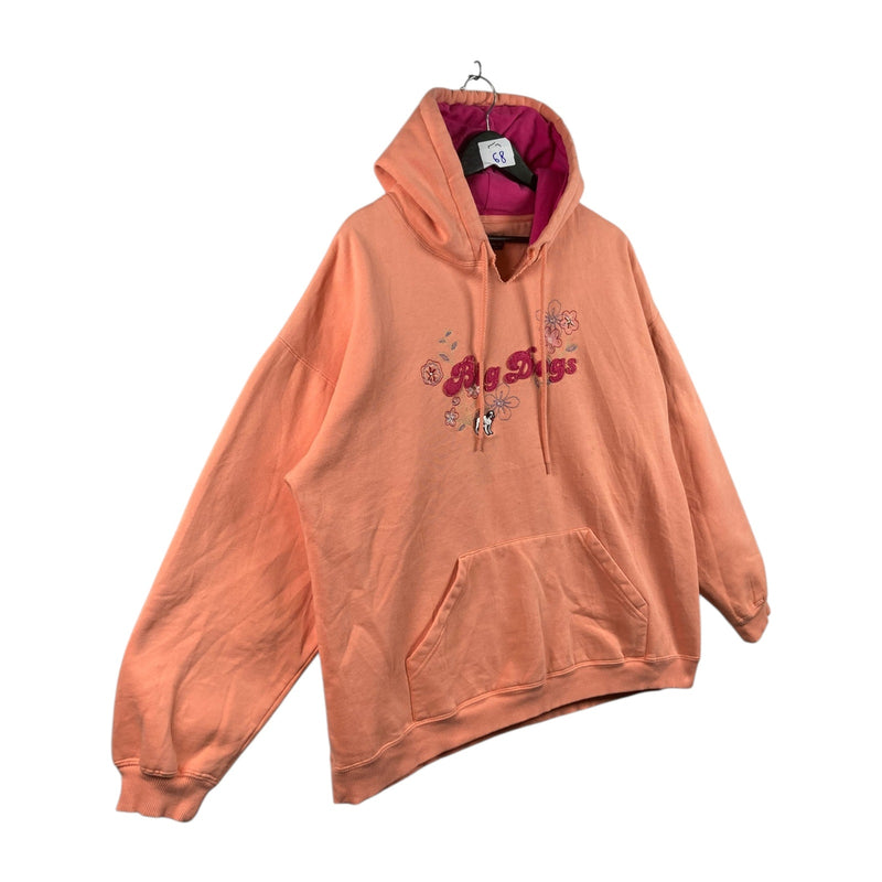 Vintage Big Dogs Floral Embroidered Hoodie