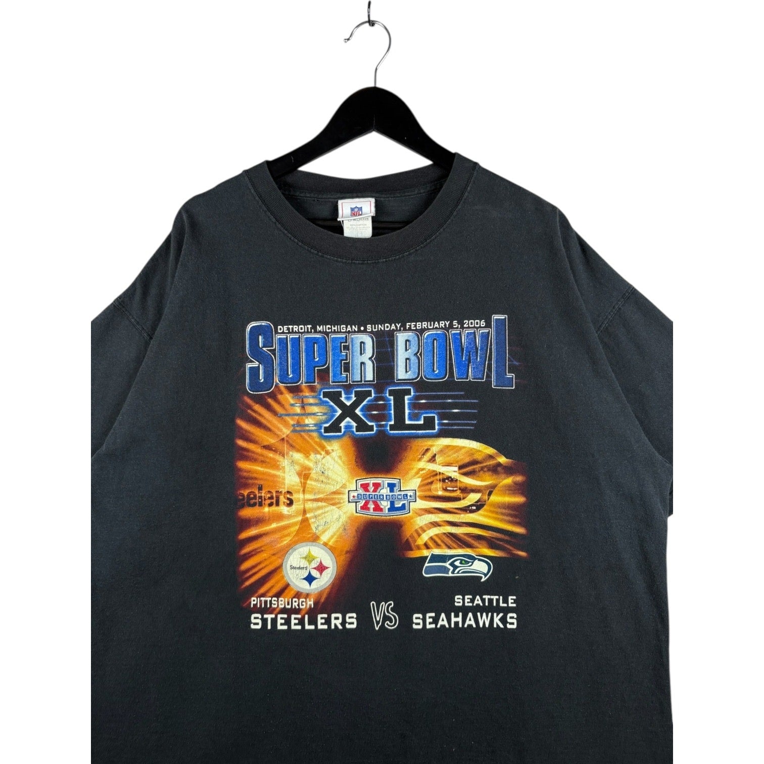 Vintage NFL Super Bowl XL Steelers VS. Seahawks T-Shirt
