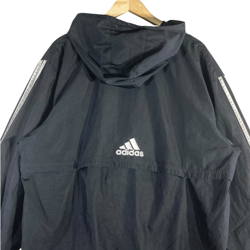 Vintage Adidas 3-Stripes 1/2 Zip Hooded Windbreaker