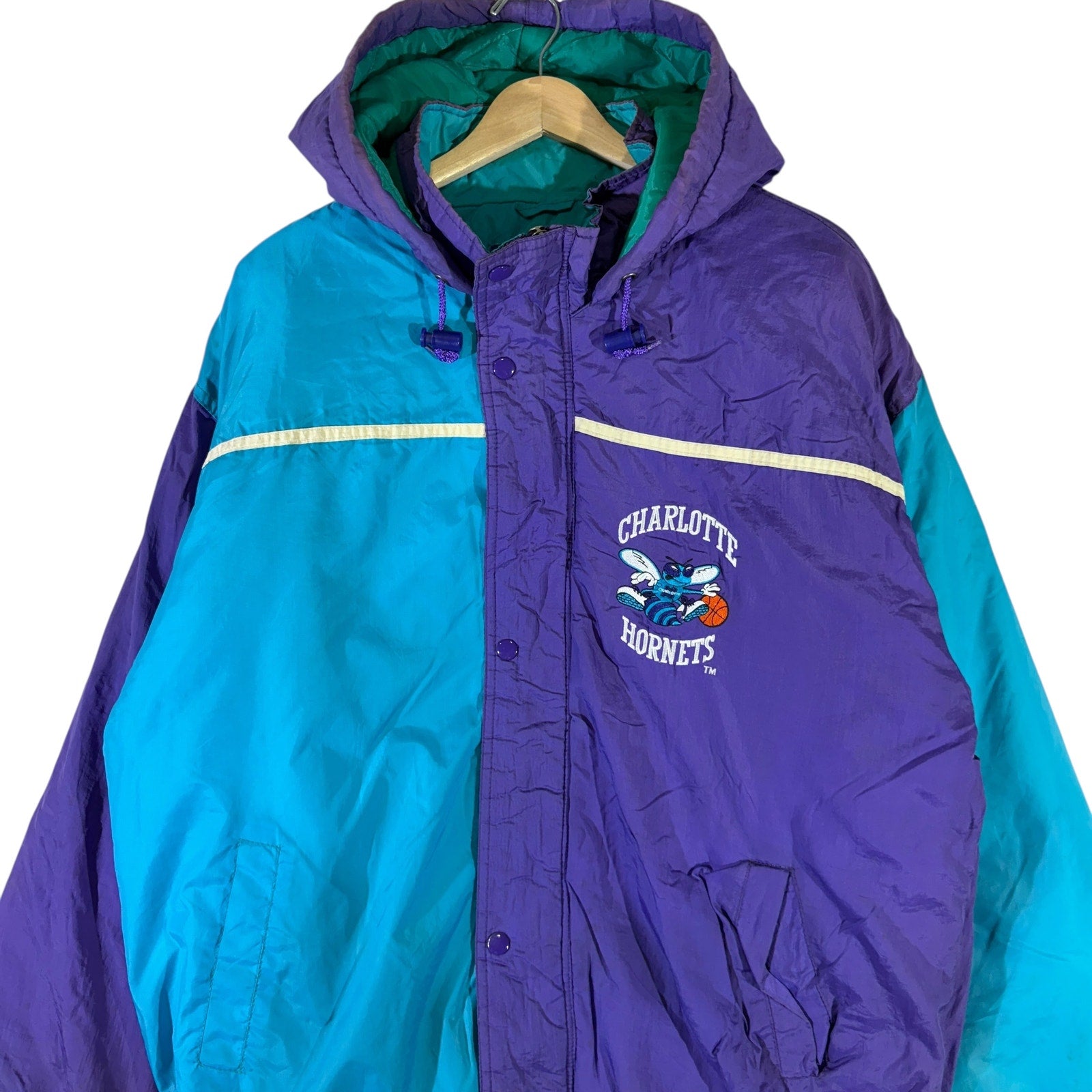 Vintage Charlotte Hornets NBA Starter Puffer Jacket