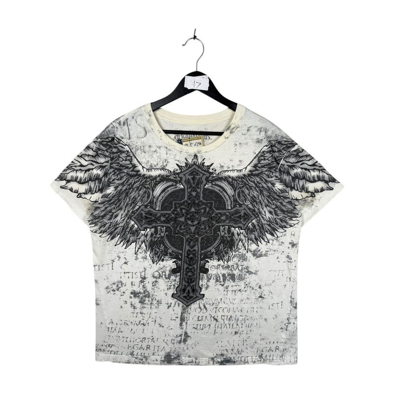 Vintage Affliction Style Winged Cross T-Shirt