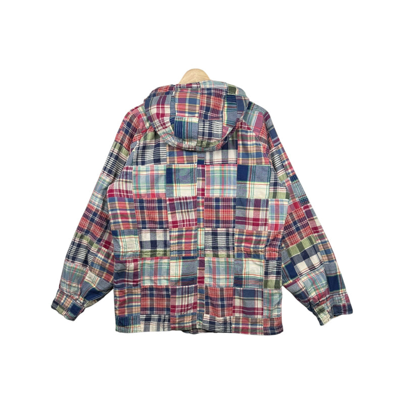 Vintage Ralph Lauren Plaid Patchwork High Neck Hoodie