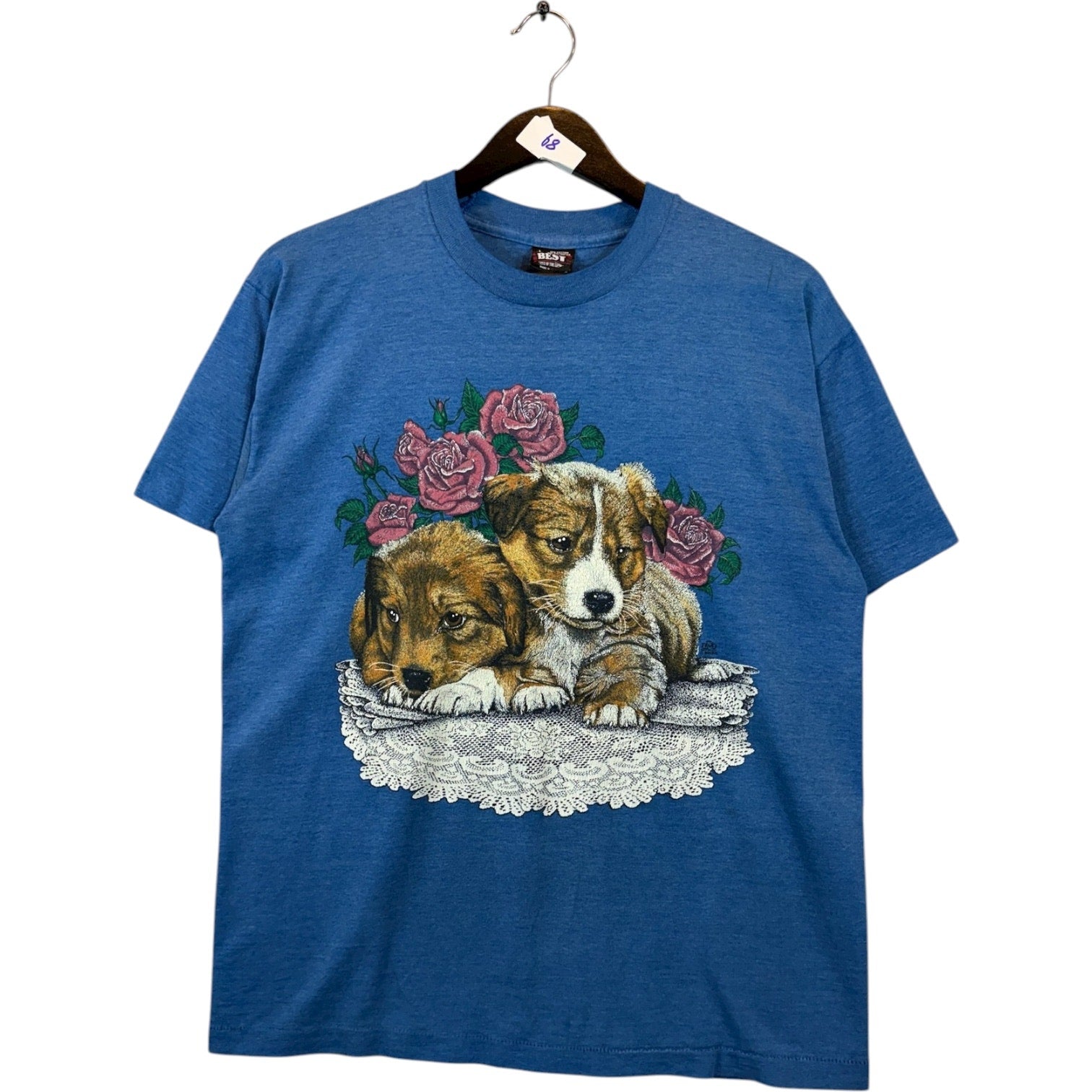 Vintage Puppies Graphic Art Print T-Shirt