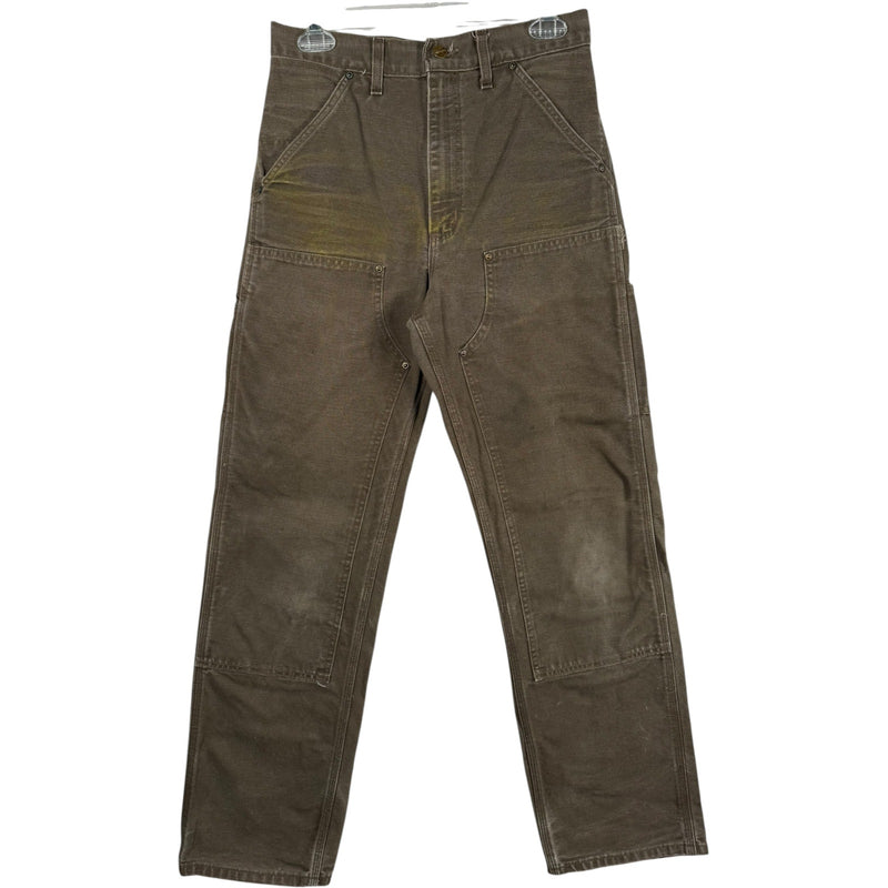 Vintage Carhartt Double Knee Carpenter Canvas Work Pants 28