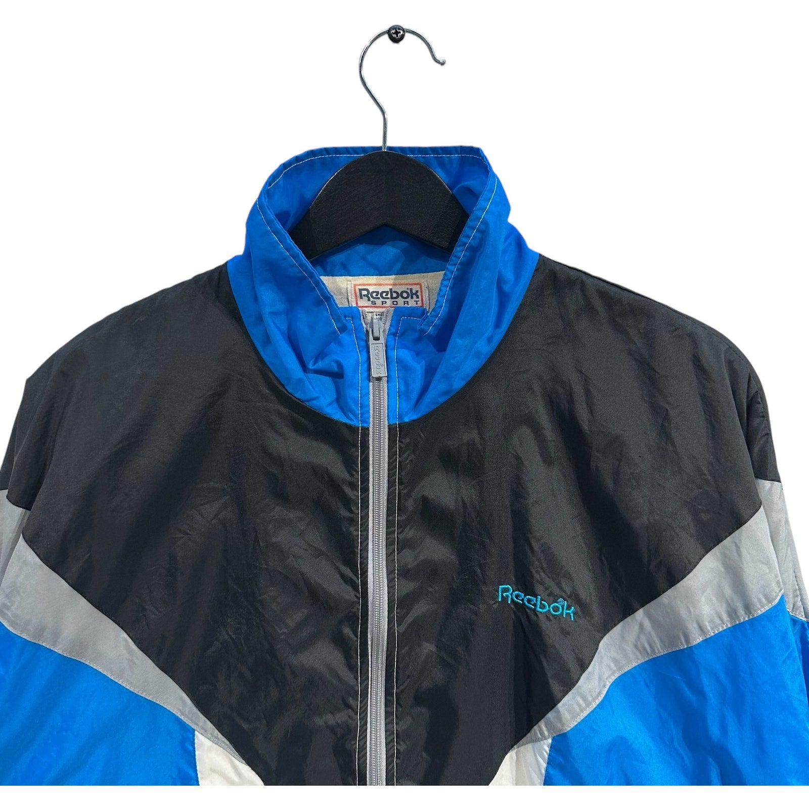 Vintage Reebok Color Block Full Zip Windbreaker