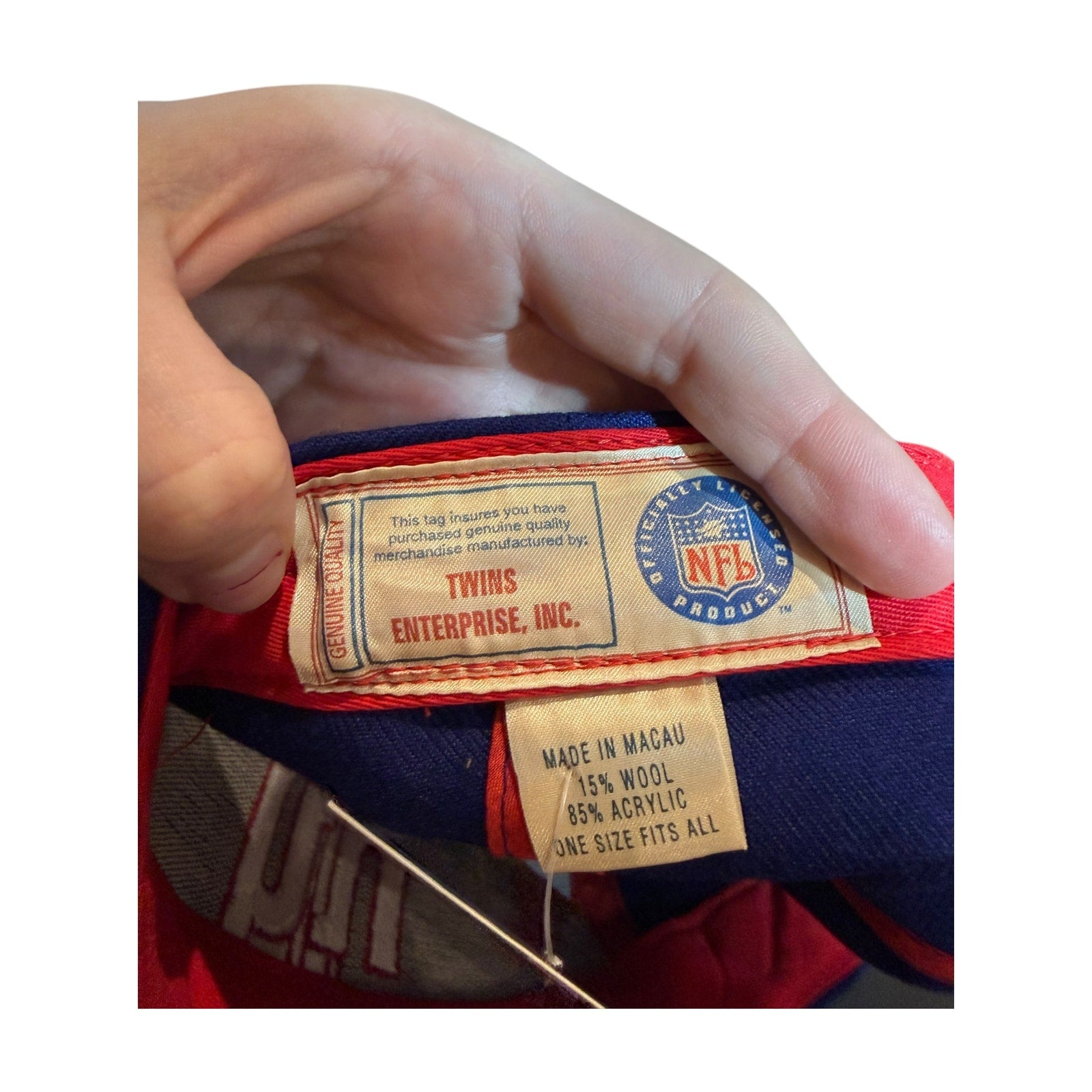 Vintage New York Giants NFL Stripe Strapback Hat OS