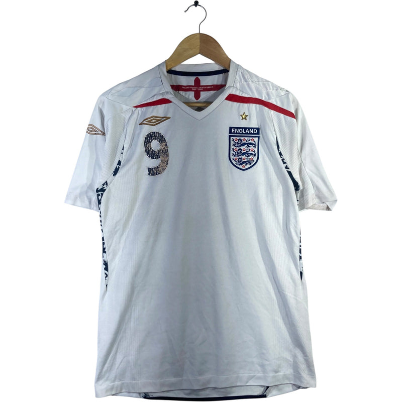 Vintage England Umbro #9 FIFA Soccer Jersey