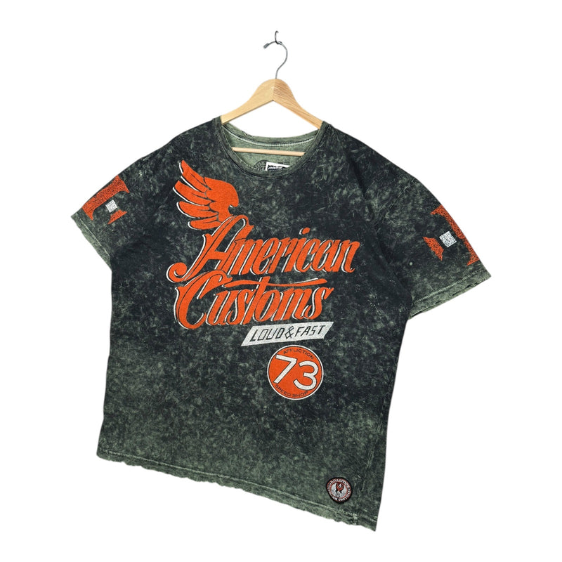 Vintage Affliction Acid Wash Graphic T-Shirt