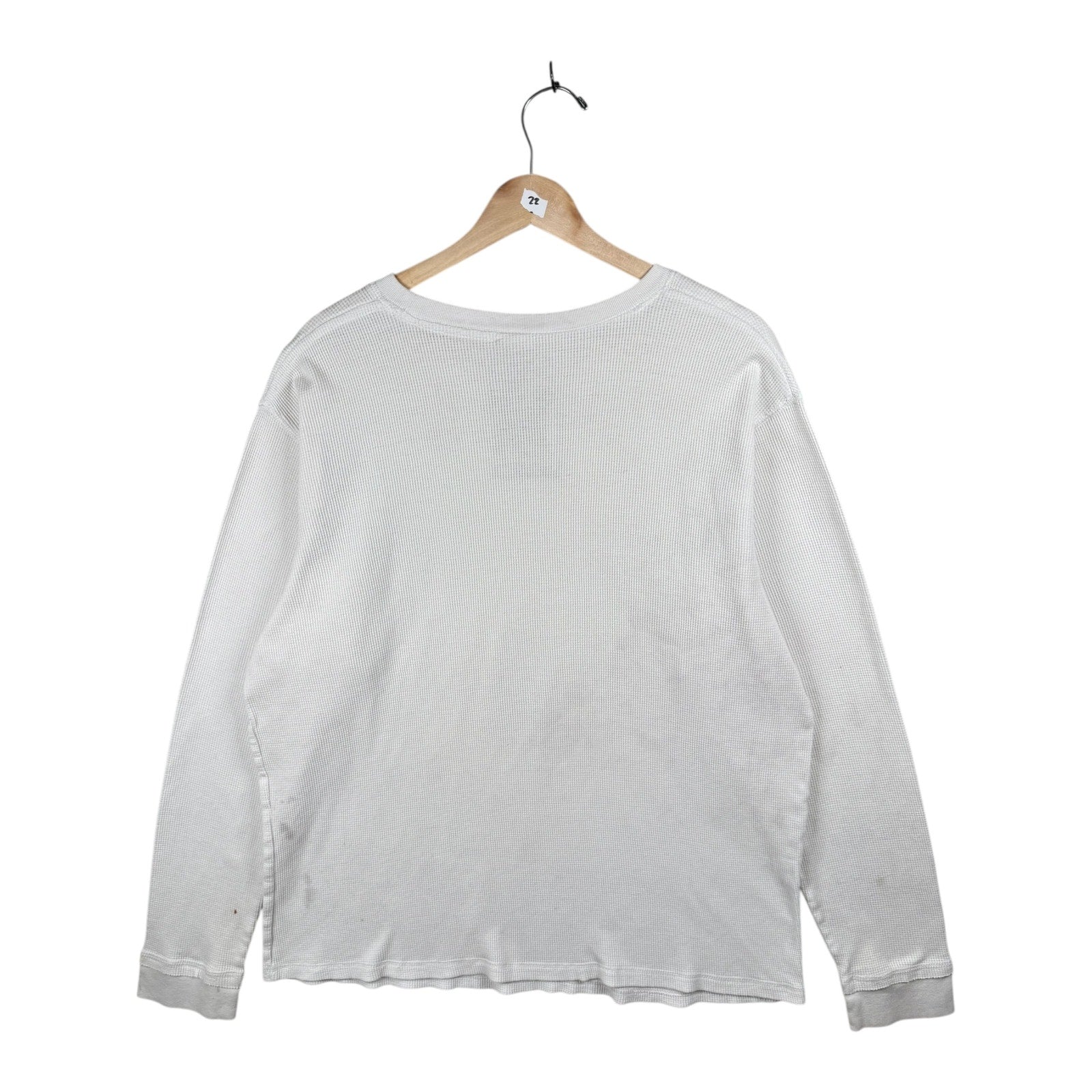 Vintage Waffle Knit Cross Graphic Long Sleeve T-Shirt