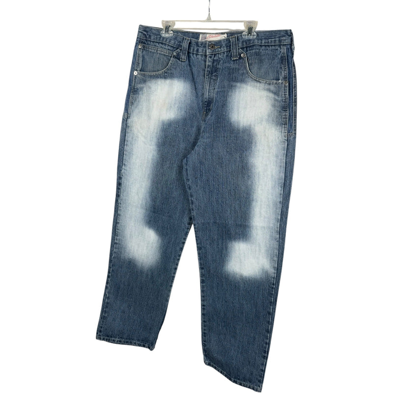 Vintage Brooklyn Xpress Baggy Embroidered Jeans Blue Mens 39