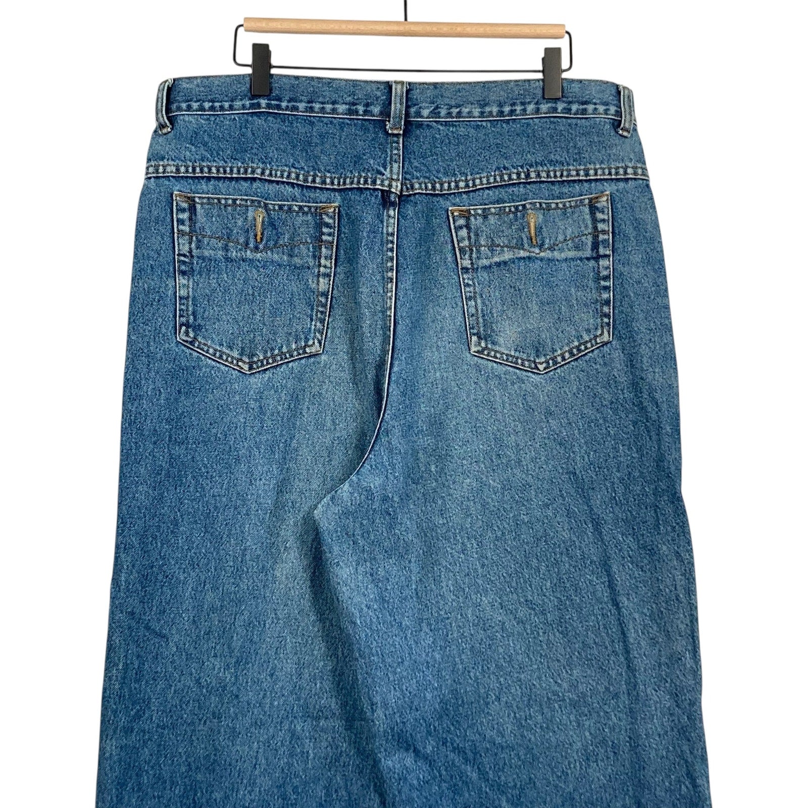 Vintage Faded Straight Leg Denim Jeans 36x30