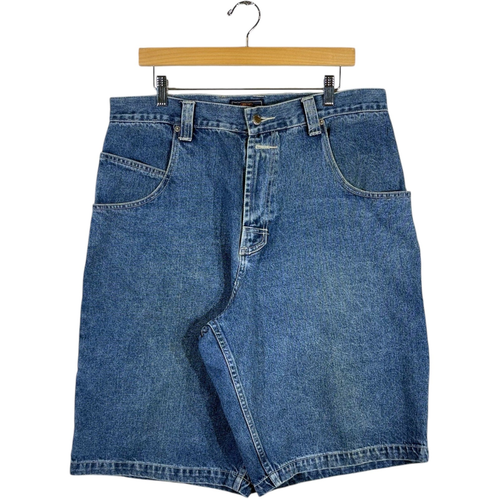 Vintage Route 66 Denim Carpenter Shorts 36 x 12
