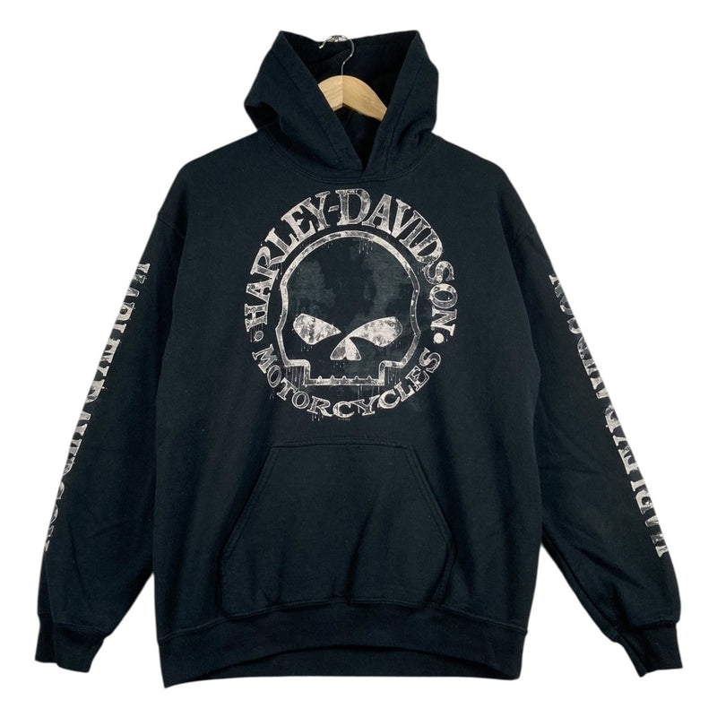 Vintage Harley Davidson Skull Hoodie
