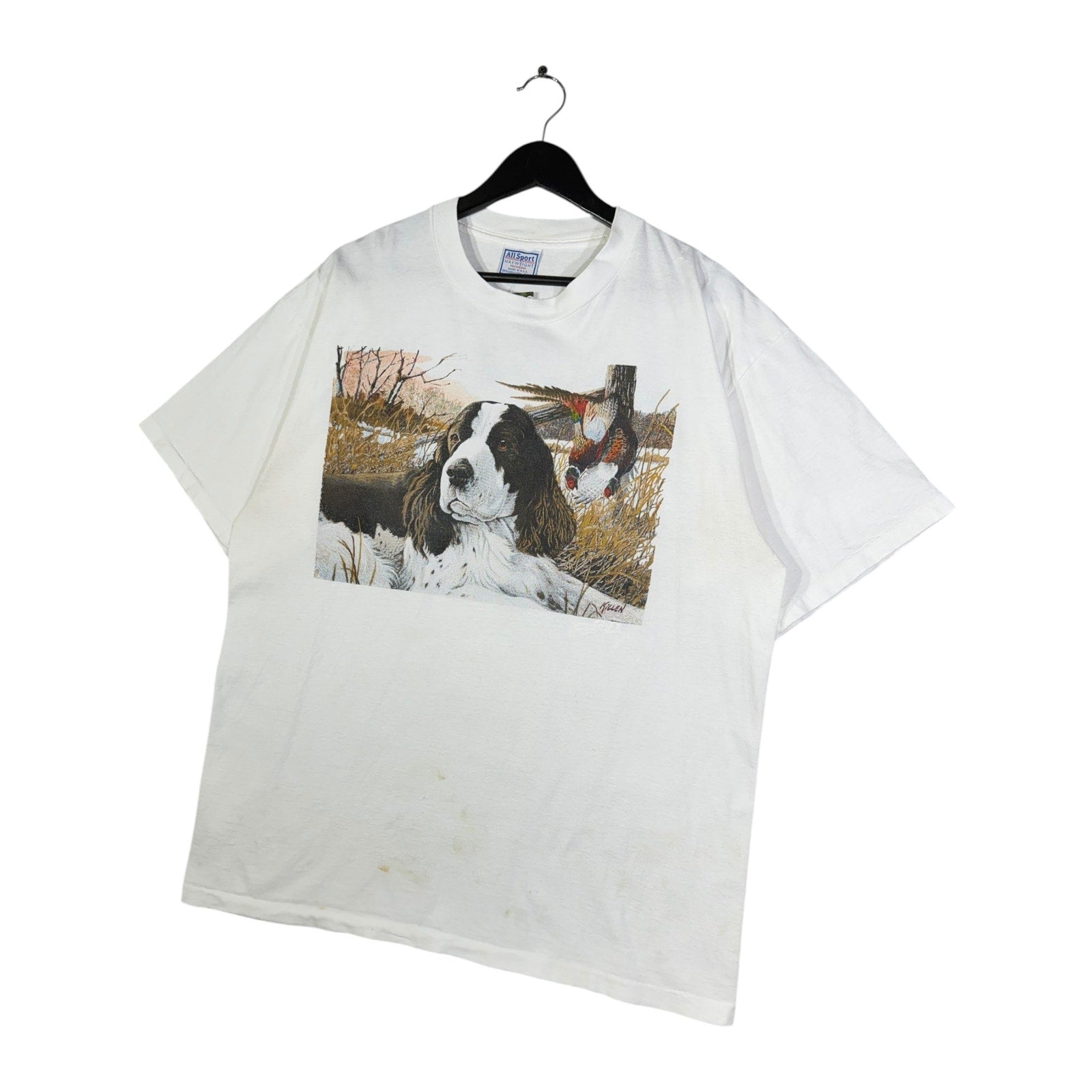 Vintage All Sport Spaniel Dog Cotton T-Shirt