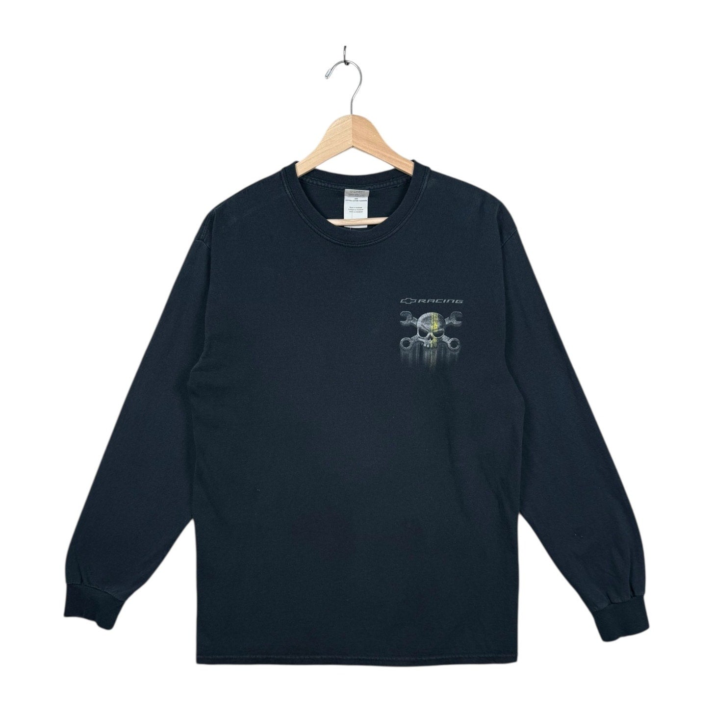 Vintage Racing Skull Wrench Graphic Long Sleeve