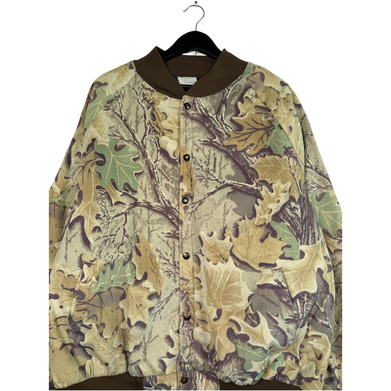 Vintage Camouflage Button Down Bomber Light Jacket