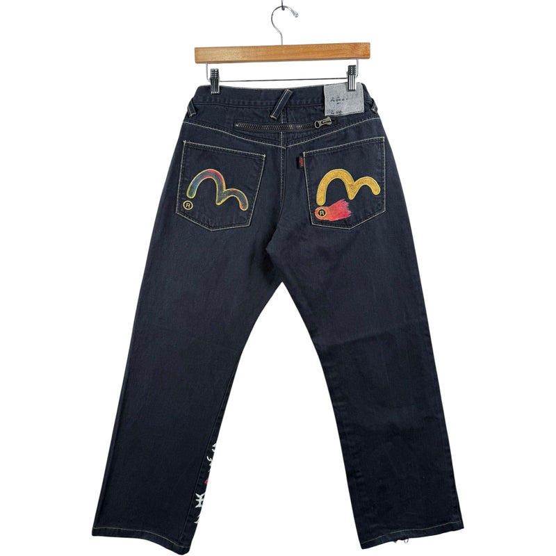 Vintage Evisu Embroidered Graffiti Denim Jeans 31