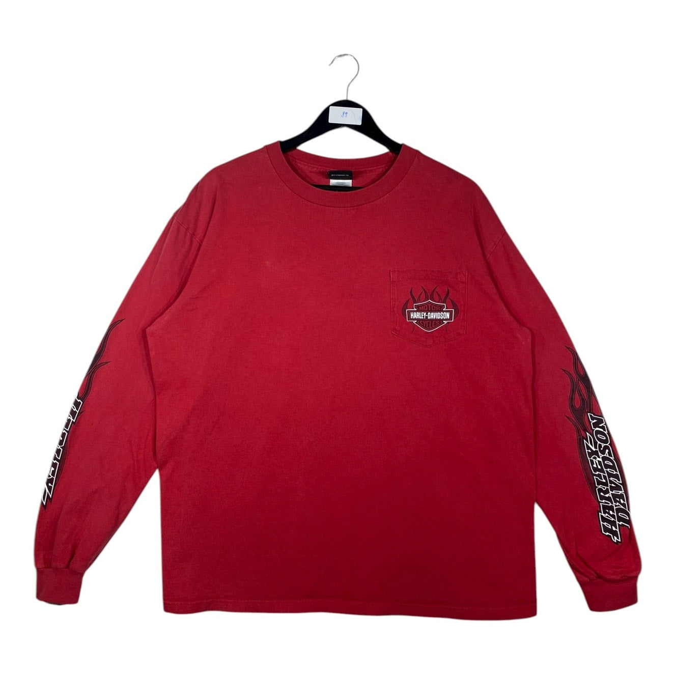 Vintage Harley Davidson Graphic Pocket Long Sleeve T-Shirt