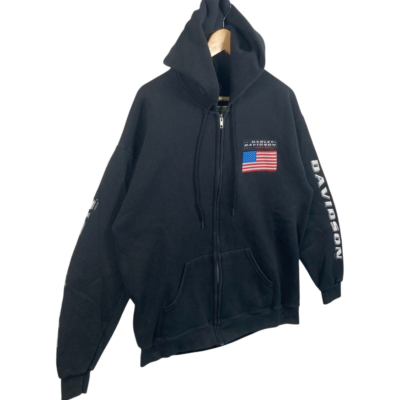 Vintage Harley Davidson Portsmouth, VA Full Zip Hoodie