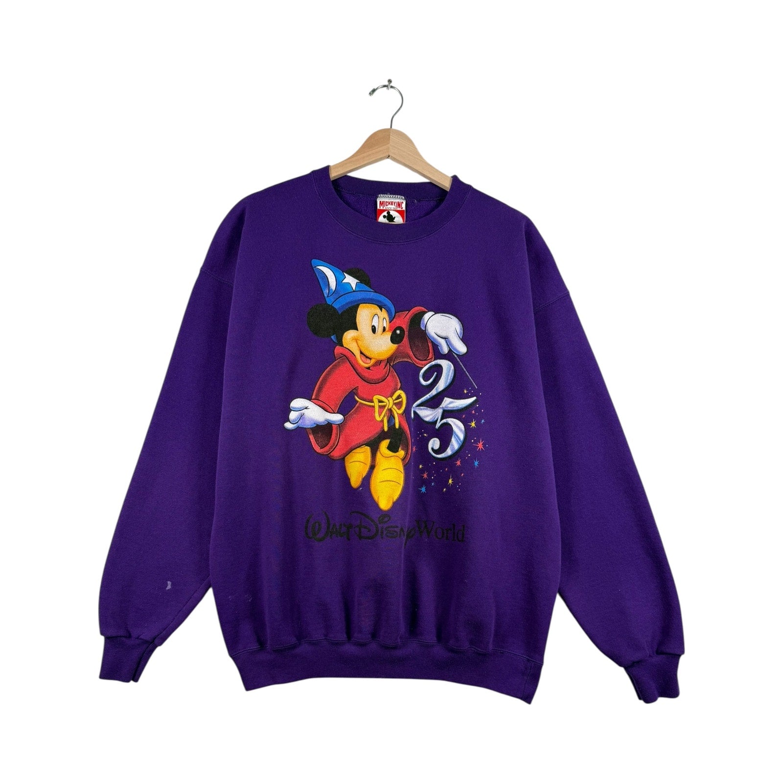 Vintage Walt Disney World Wizard Mickey Mouse Crewneck