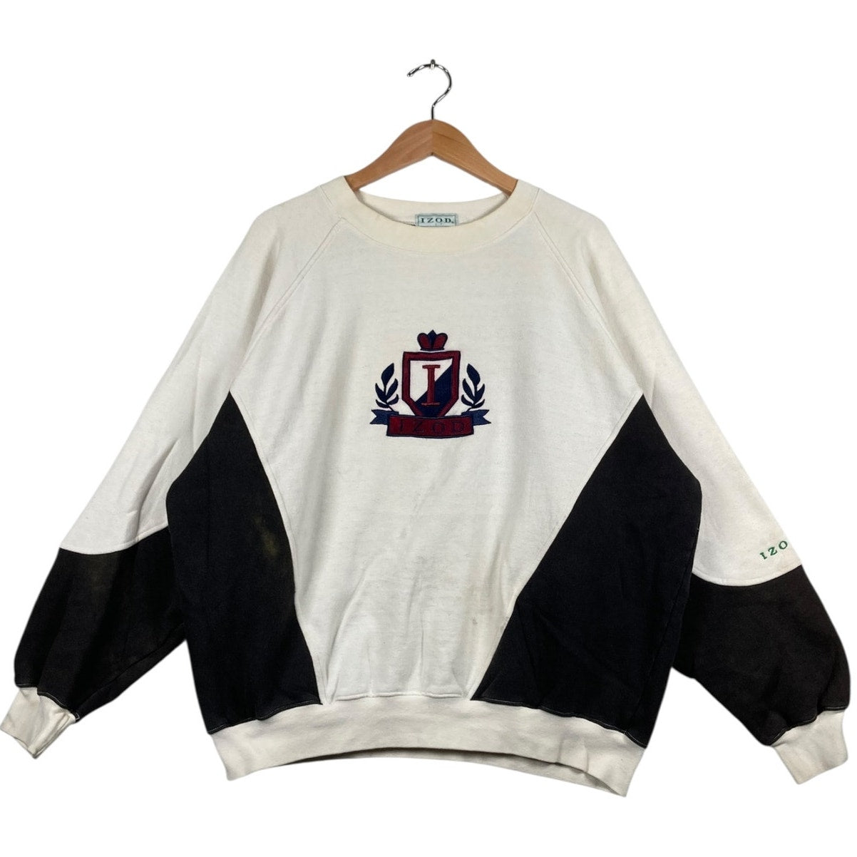 Vintage IZOD Two Tone Embroidered Logo Crewneck