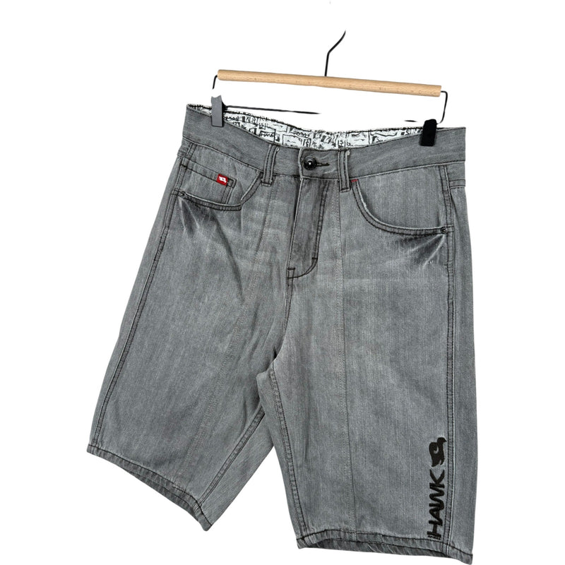 Vintage Hawk Embroidered Denim Shorts 32