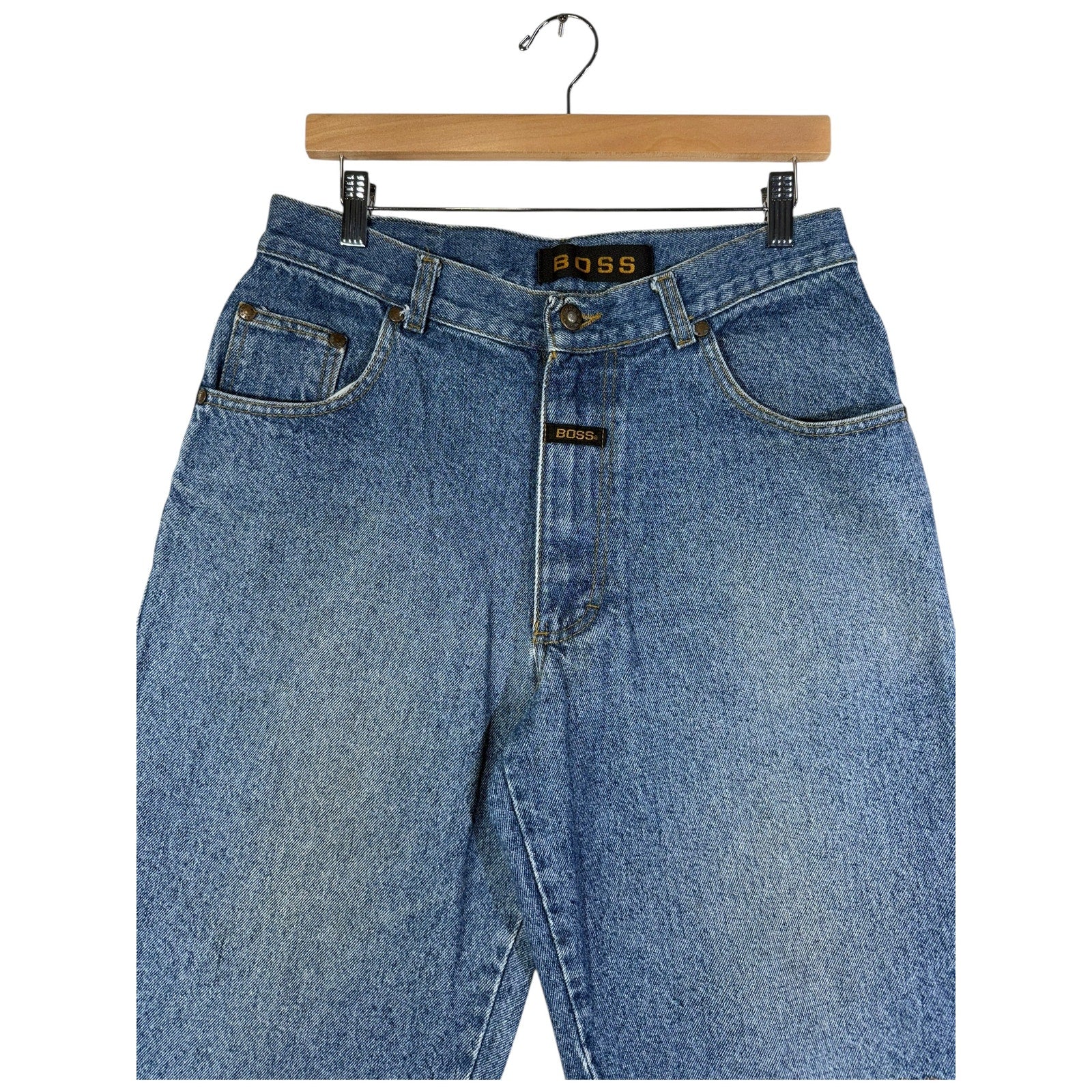 Vintage Boss Jeans Straight Leg Bermuda Denim Shorts