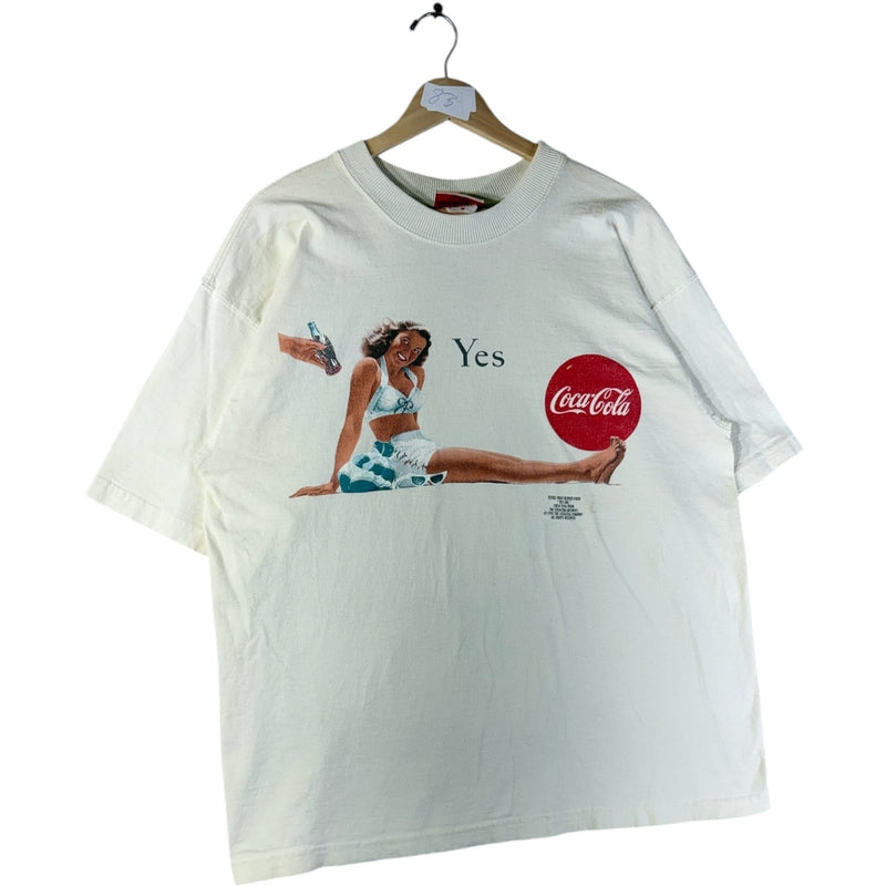 Vintage Coca-Cola Yes Retro Girl Graphic T-Shirt