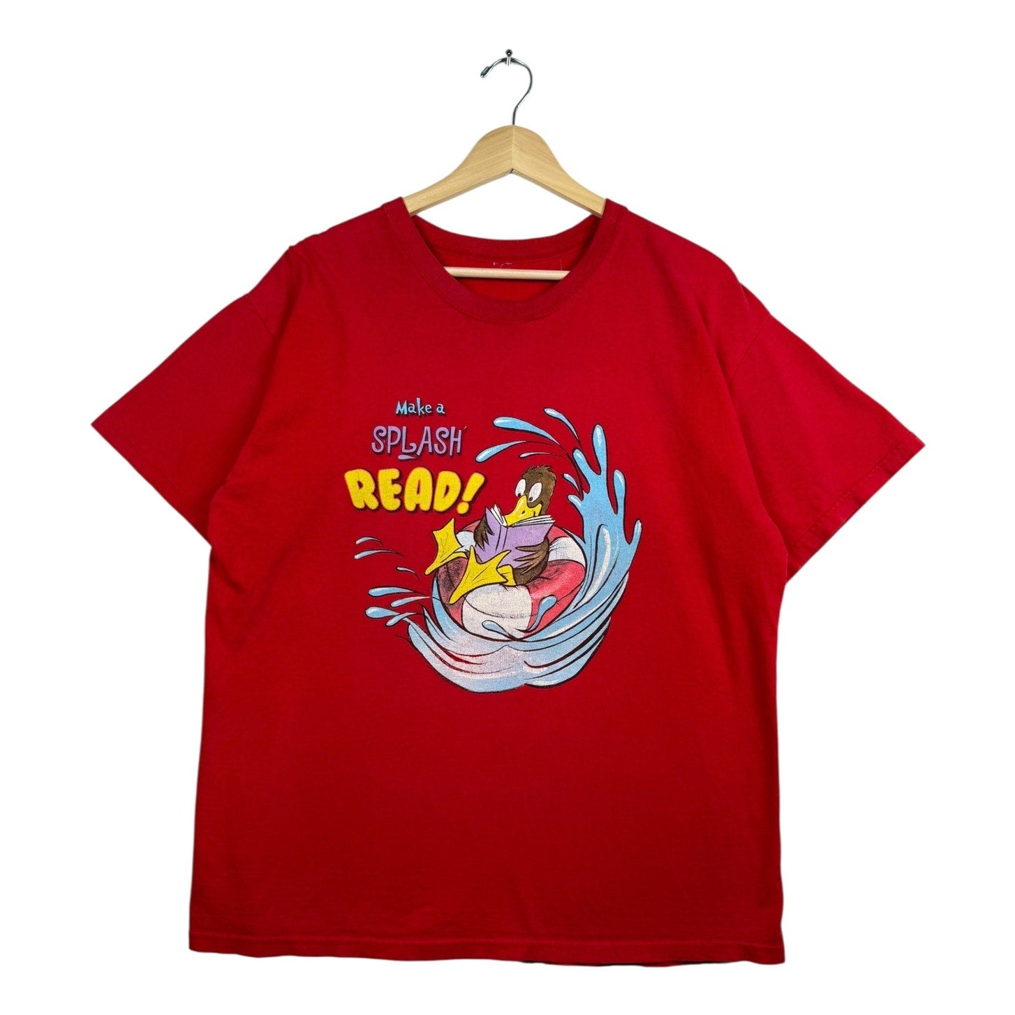 Vintage Make a Splash Read Duck Cartoon Graphic T-Shirt