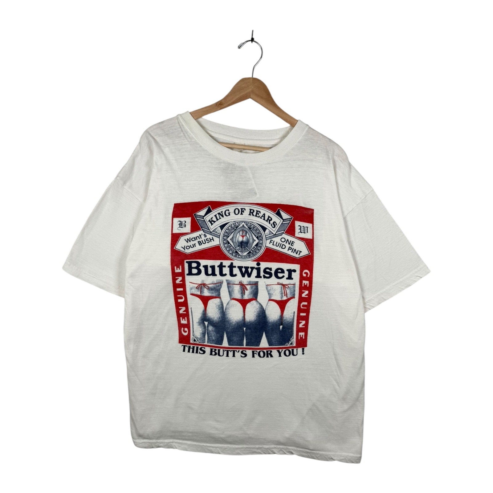 Vintage Buttwiser Parody Beer T-Shirt