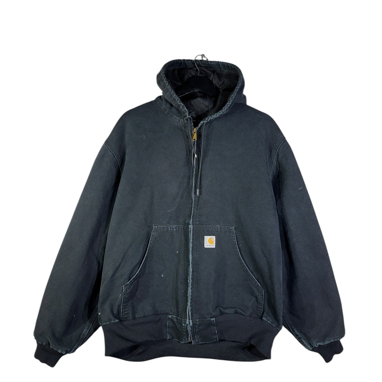 Vintage Carhartt Canvas Hooded Full Zip Workwear Jacket