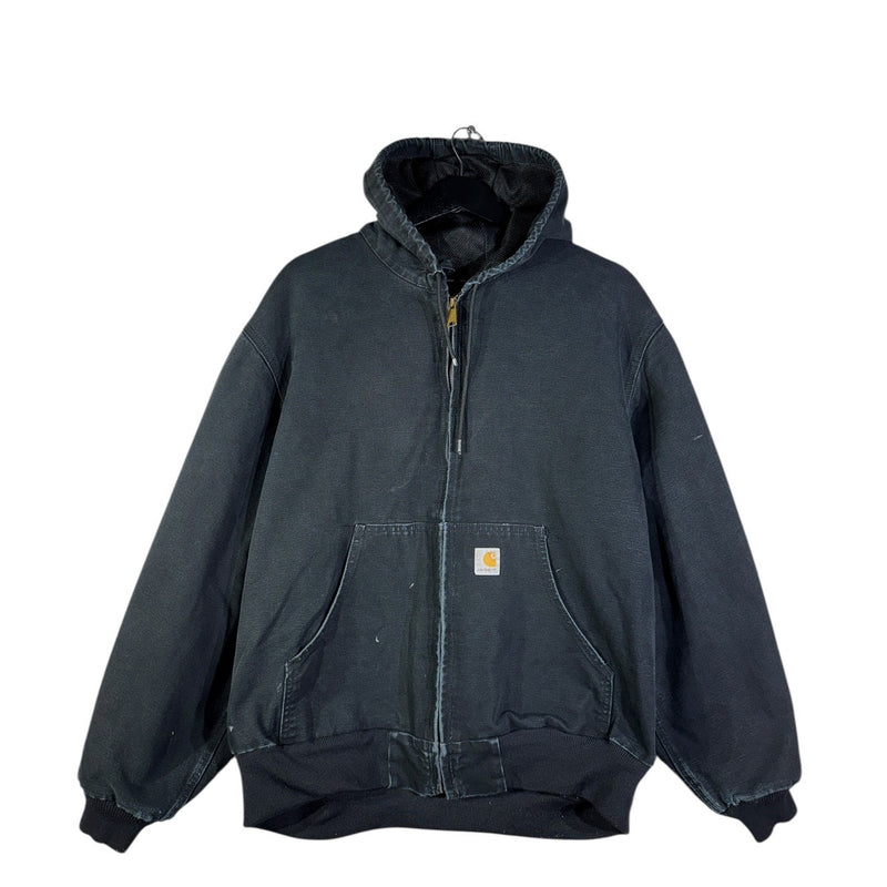 Vintage Carhartt Canvas Hooded Full Zip Workwear Jacket