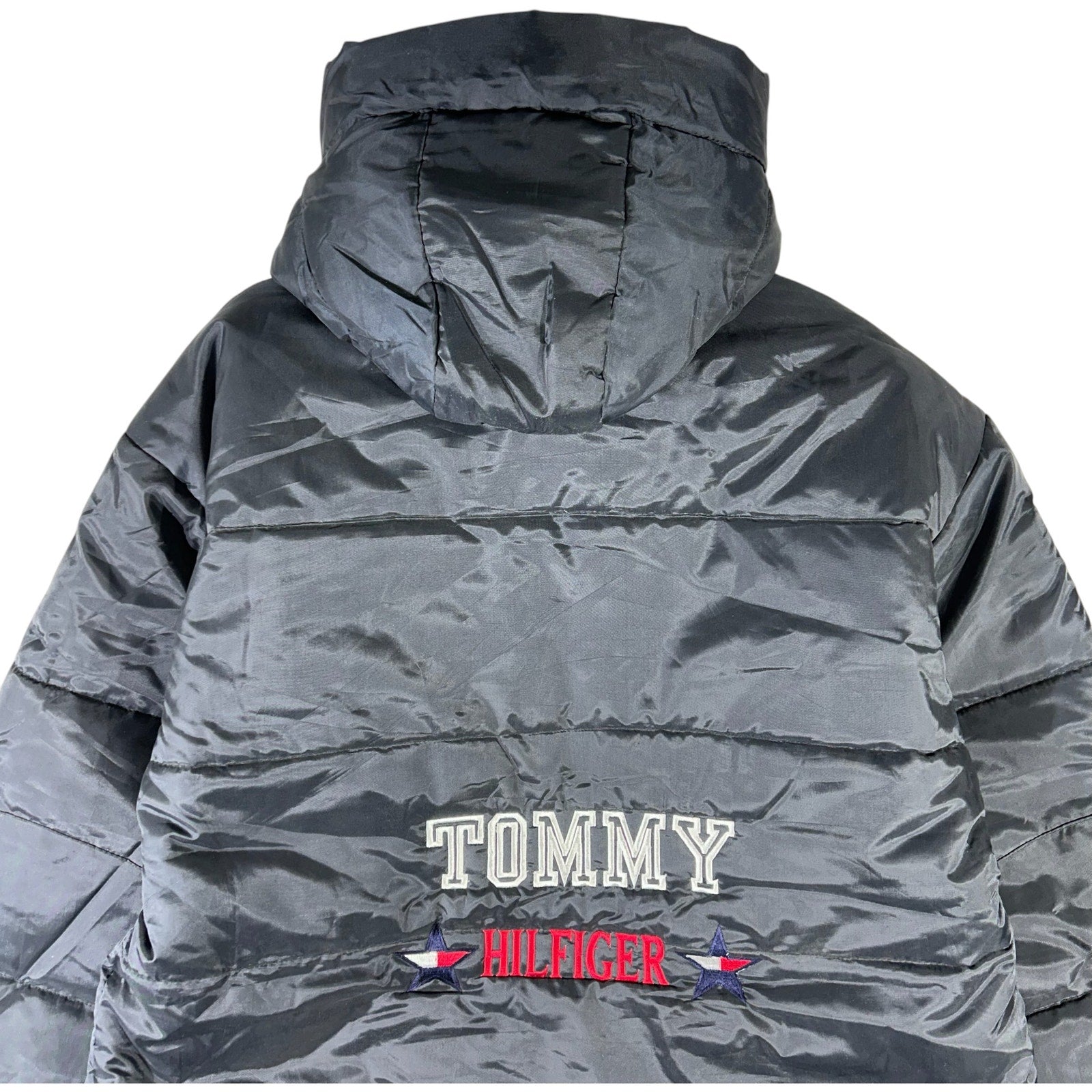 Vintage Tommy Hilfiger Rowing Paddles Hooded Puffer Jacket