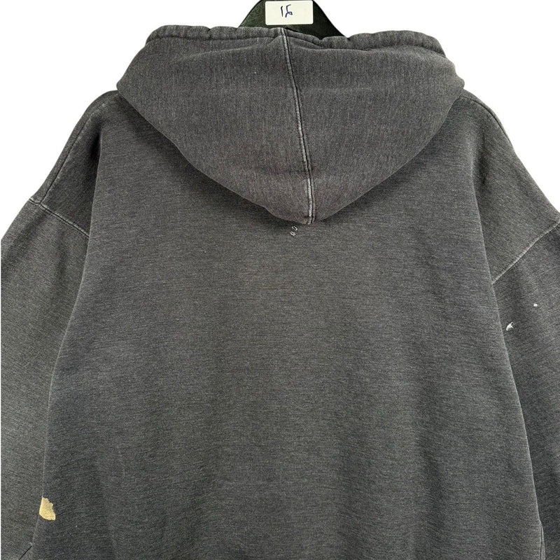 Vintage No Fear Skull Wings Graphic Pullover Hoodie