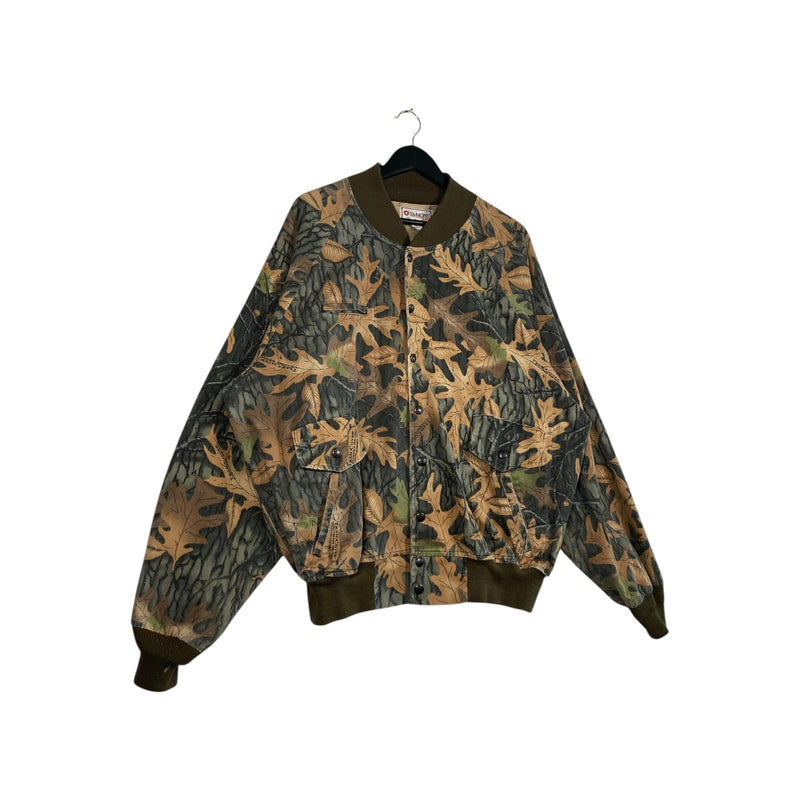 Vintage Simmons MasterGuide Tree Camo Bomber Light Jacket