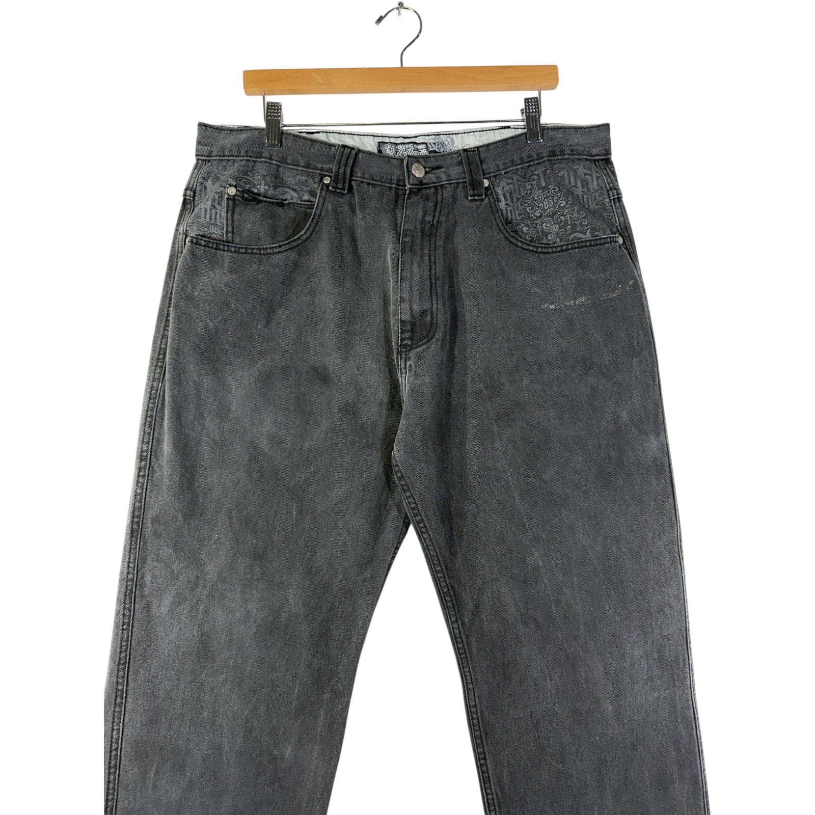 Vintage Dyse One Authentic Tribal Streetwear Straight Leg Denim Jeans 38x30