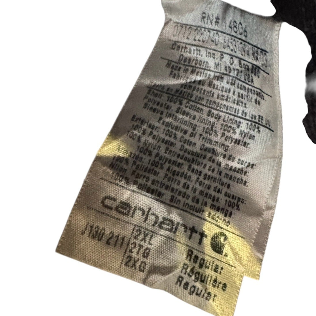 Vintage Carhartt Insulated Active Jac Hoodie Full Zip Jacket