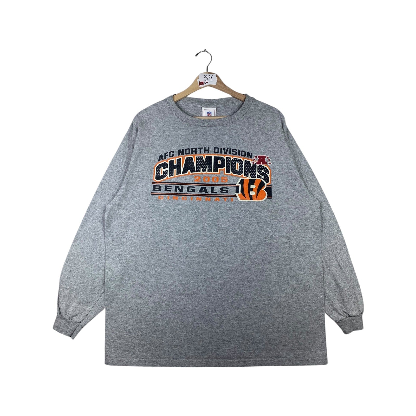 Vintage Cincinnati Bengals 2005 AFC Champions Long Sleeve T-Shirt