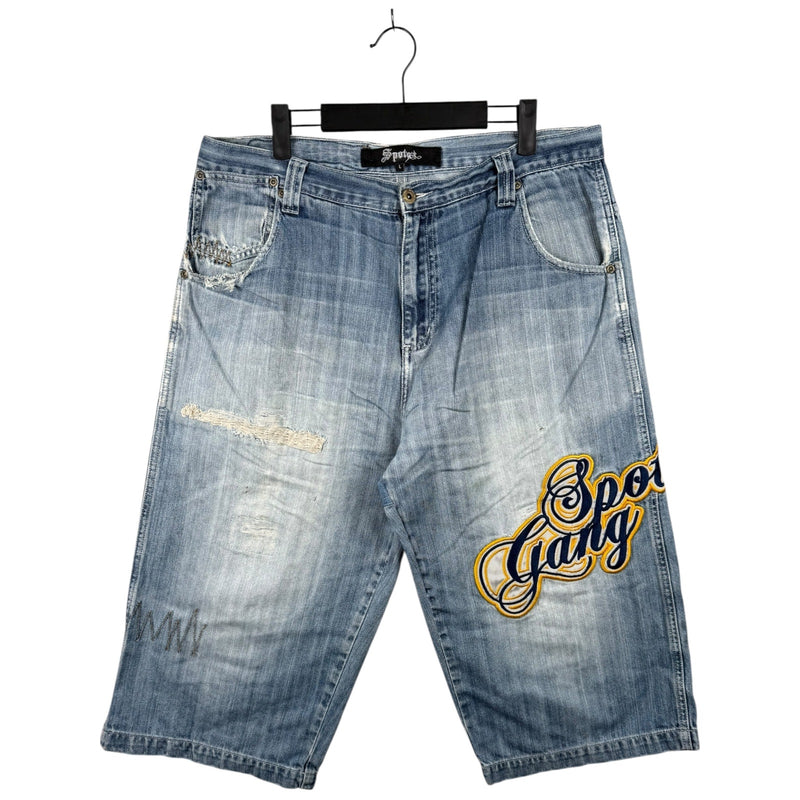 Vintage Spot Gear Utility Denim Shorts 36