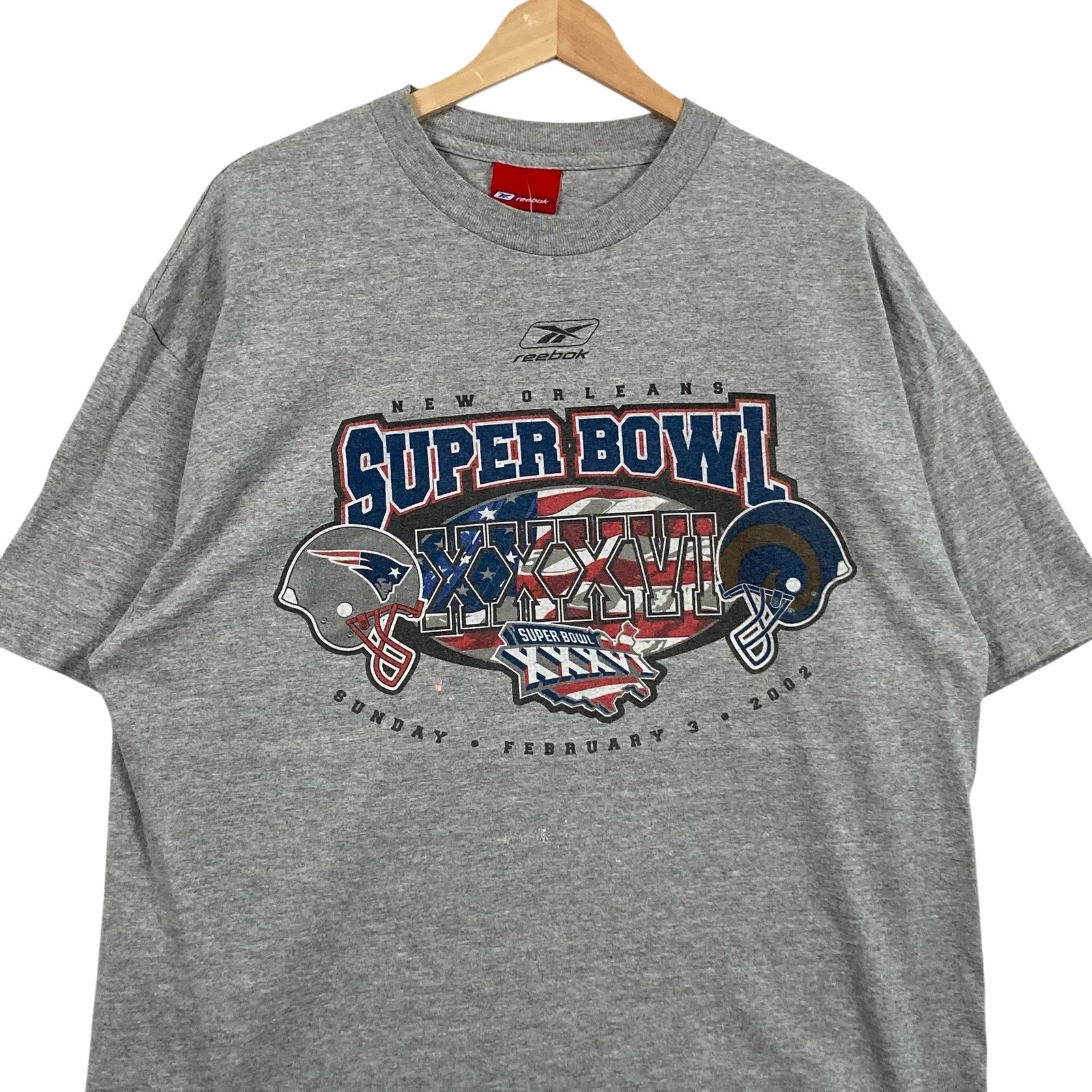 Vintage Reebok Super Bowl XXXVI Tee