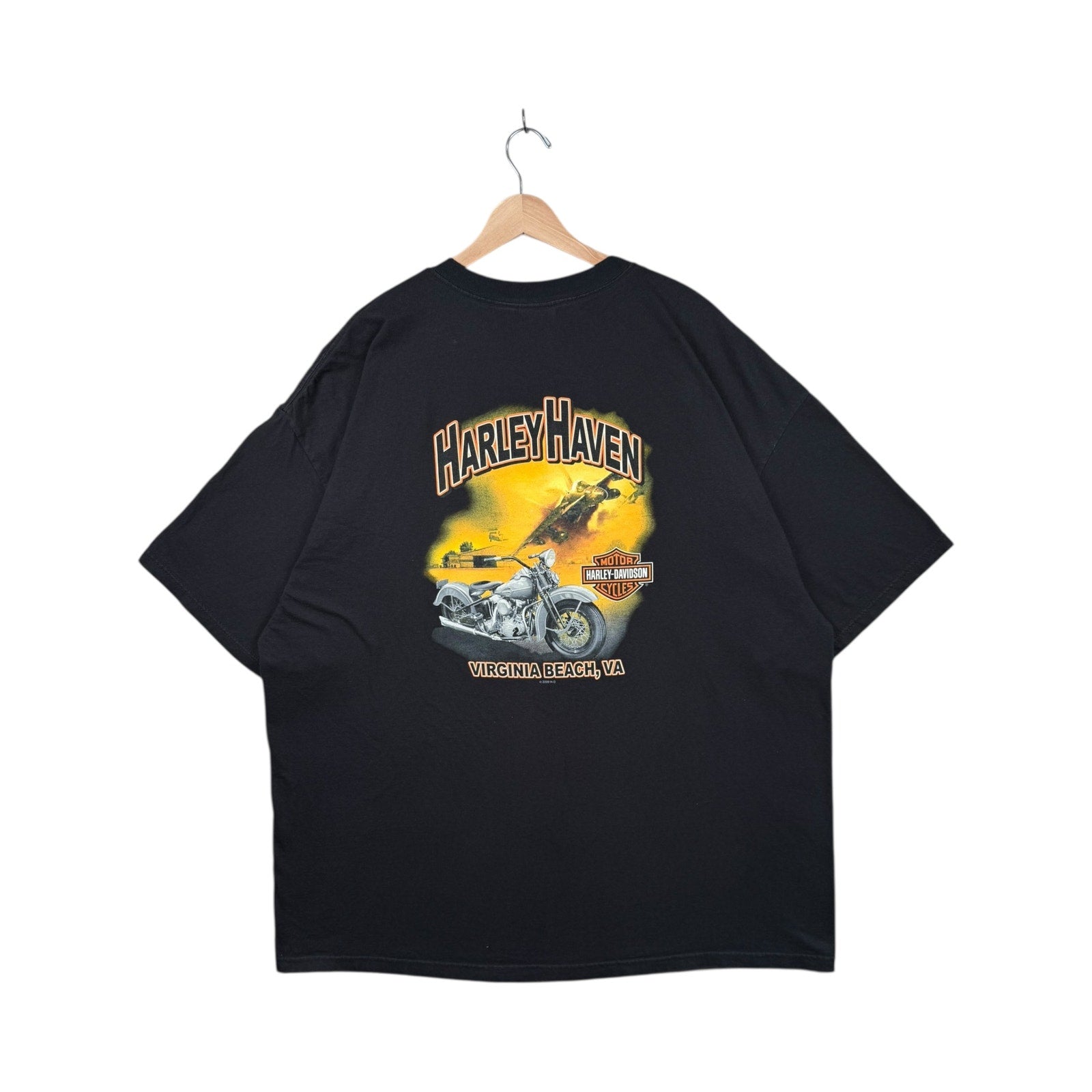 Vintage Harley Davidson Virginia Beach Pocket T-Shirt