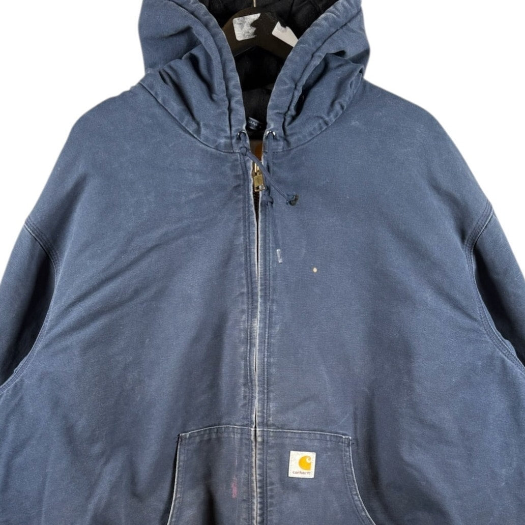 Vintage Carhartt Canvas Full Zip Hooded Workwear Jacket