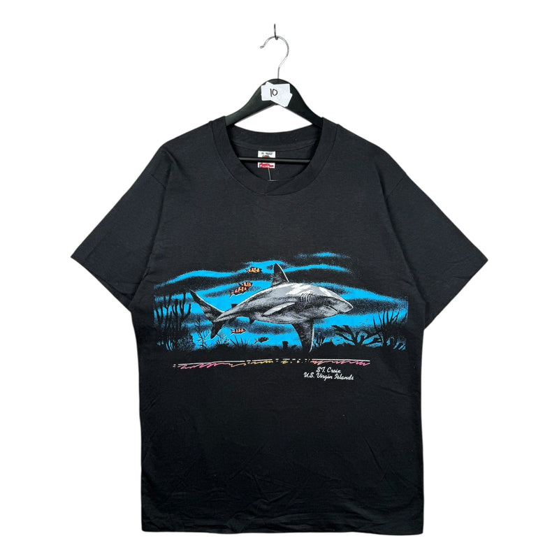 Vintage St. Croix US Virgin Island Shark Graphic T-Shirt