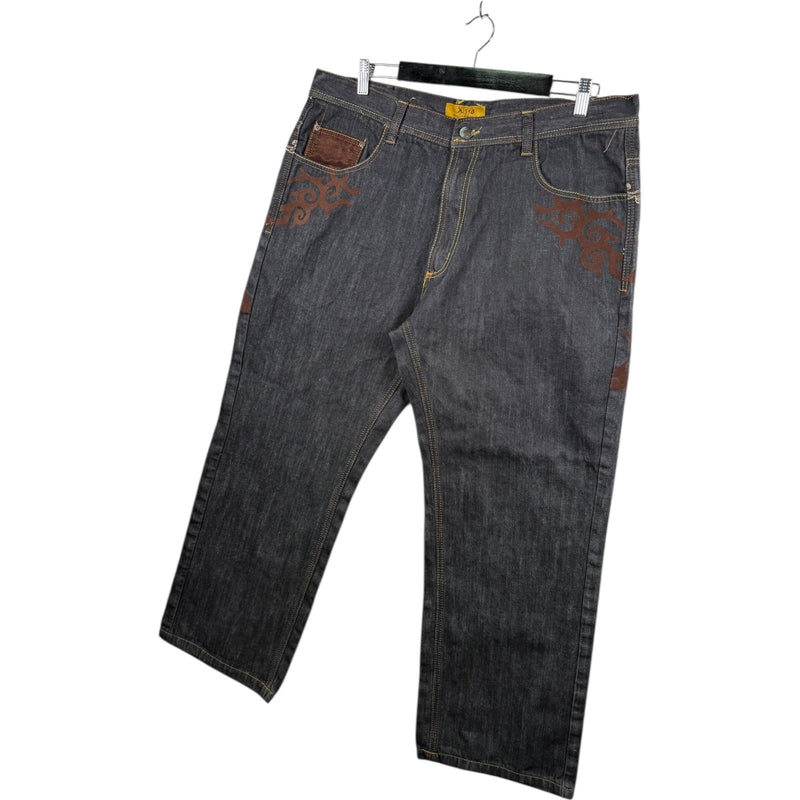 Vintage Russo Dragon Embroidered Denim Jeans 40