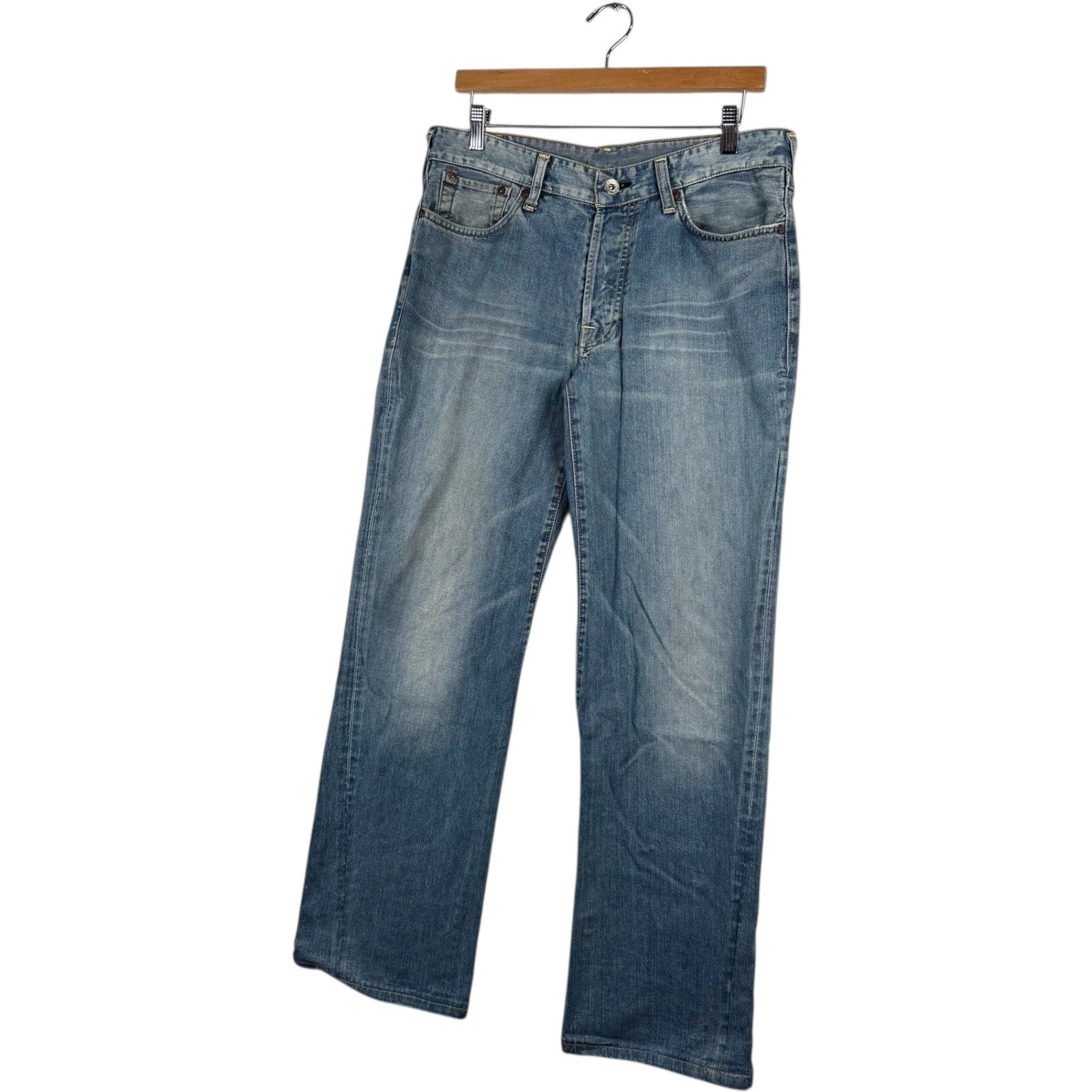 Y2K Evisu Straight Leg Denim Jeans 33x29