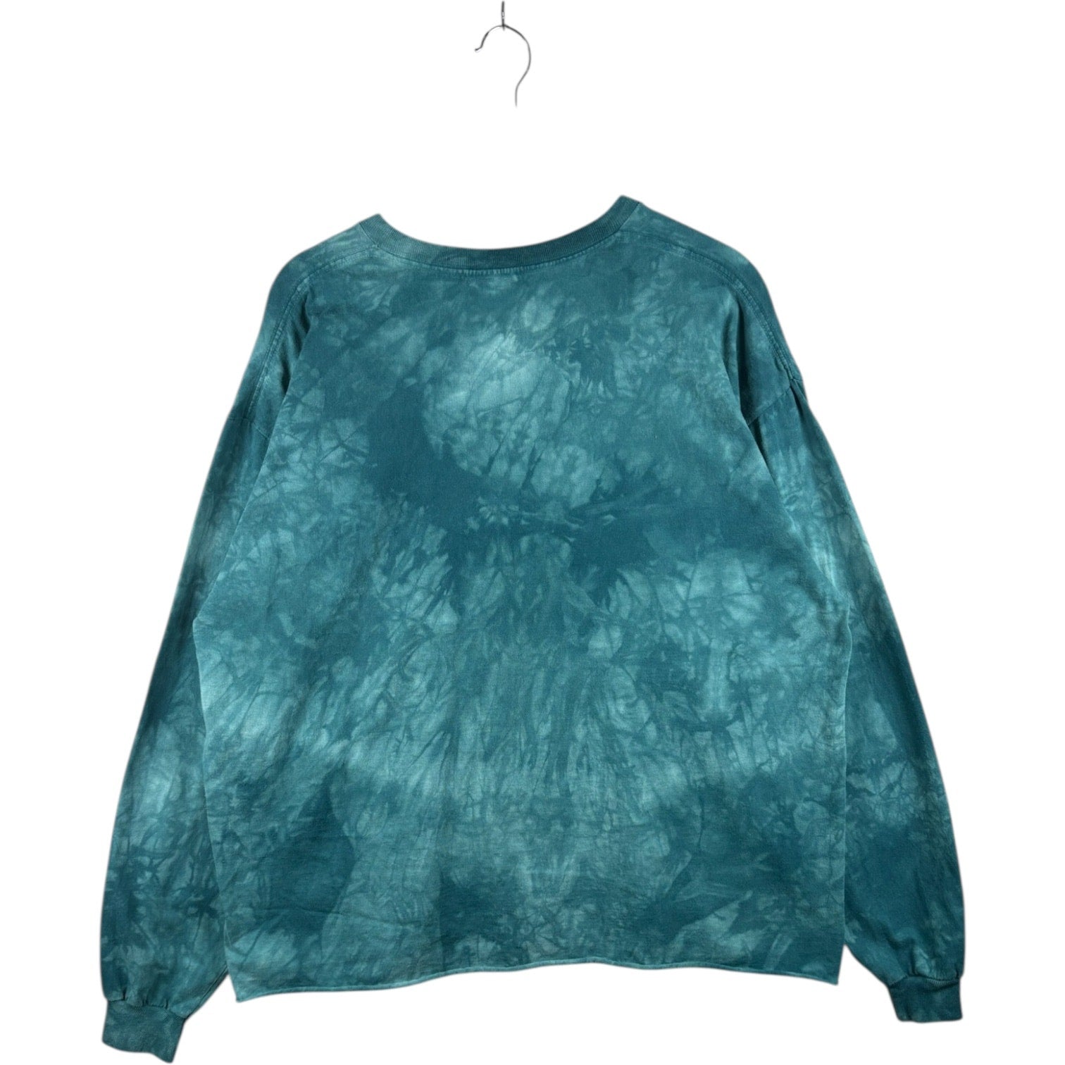 Vintage Tie Dye Tiger Graphic Print Long Sleeve