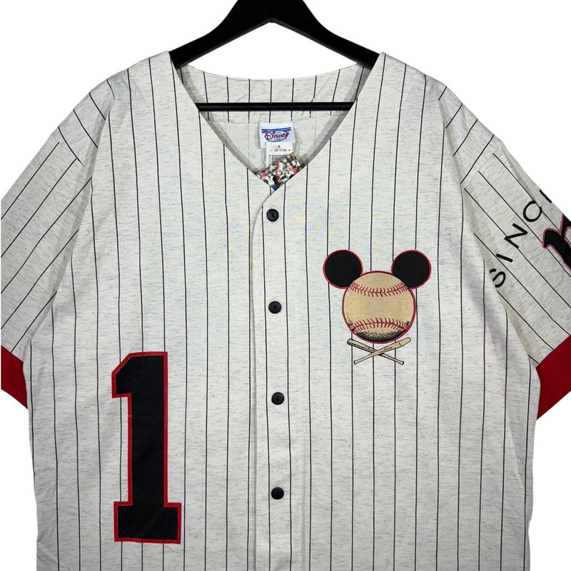 Vintage Disney Mickey Mouse 1 Striped Jersey Shirt NWT