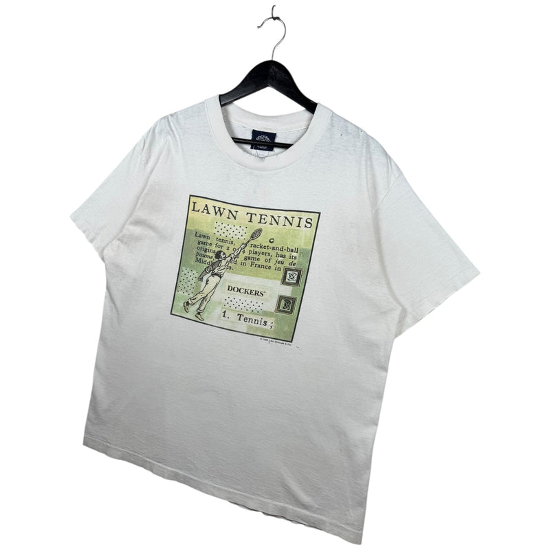 Vintage Dockers Lawn Tennis 90s Graphic T-Shirt