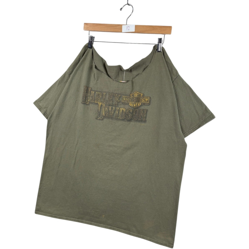 Vintage Harley Davidson Black Bear Flaming Graphic T-Shirt